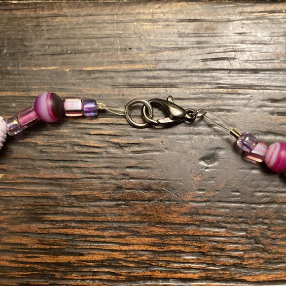 Handmade purple wisdom necklace - Picture 3 of 4